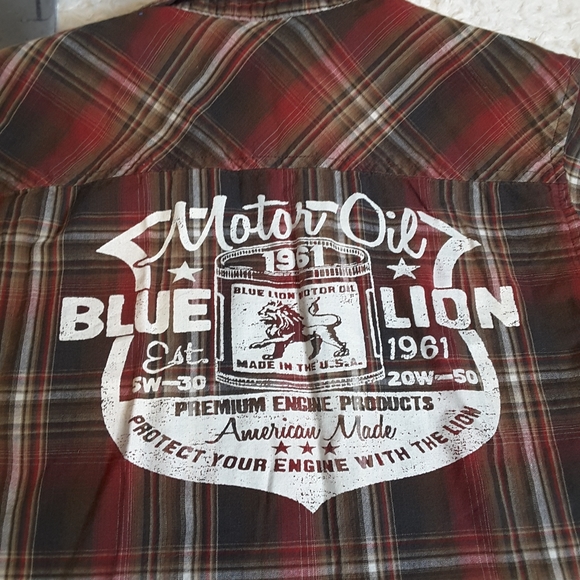 3/$15 Arizona Jean retro insp shirt brown plaid 7X - Picture 4 of 6
